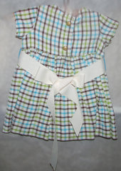 Green and Blue Plaid Dress