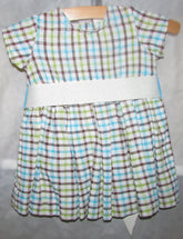Green and Blue Plaid Dress