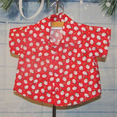 Boys Red Snowman Christmas Shirt