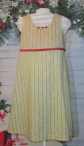 Girls Holly Print Christmas Dress