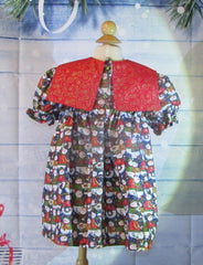 Girls Sparkly Snowman Christmas Dress