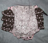 Pink Brown Paisley and Polka Dots