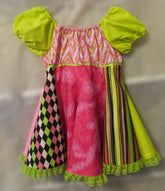 Green and Pink Harley Quinn Dress