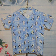 Boys Penguin Christmas Shirt