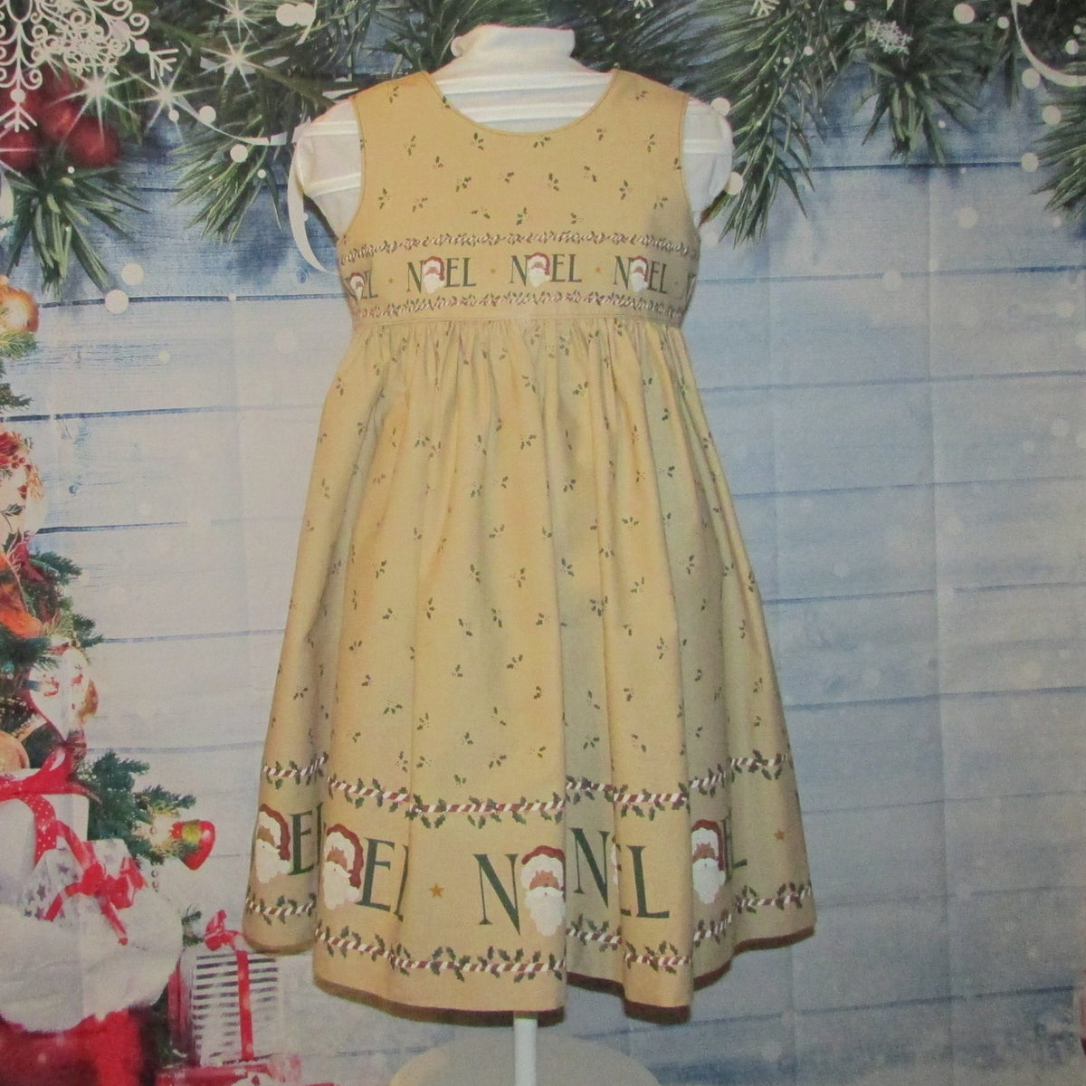 Girls Noel Themed Christmas Dress