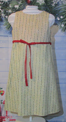 Girls Holly Print Christmas Dress