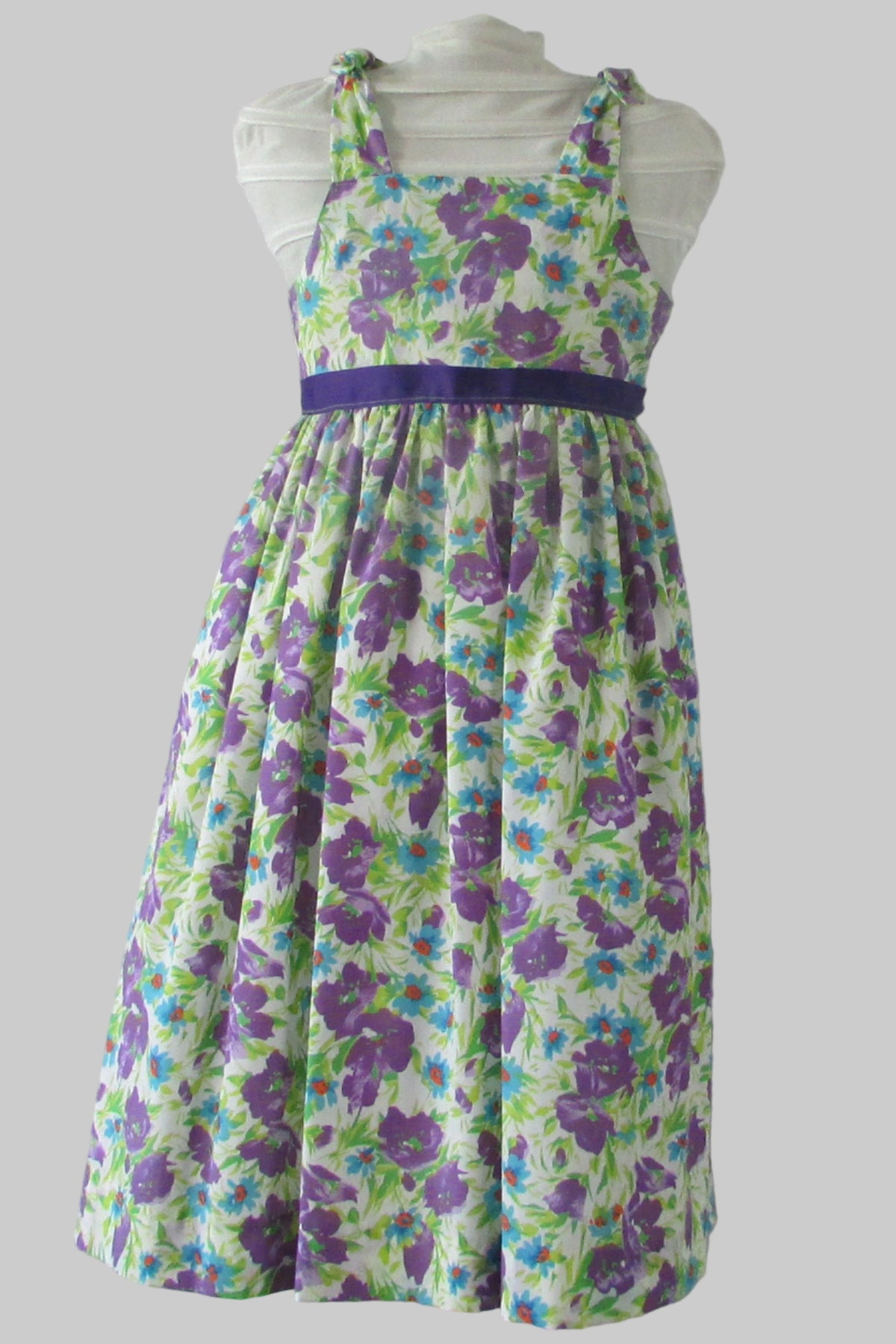 Girls Mid-Length Floral Dress