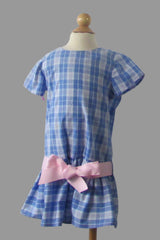 Girls Plaid Print Dress