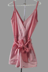 Women's Nautical Theme Criss Cross Top Jumpsuit