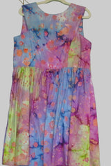 Girls Tie Dye Open Back Dress