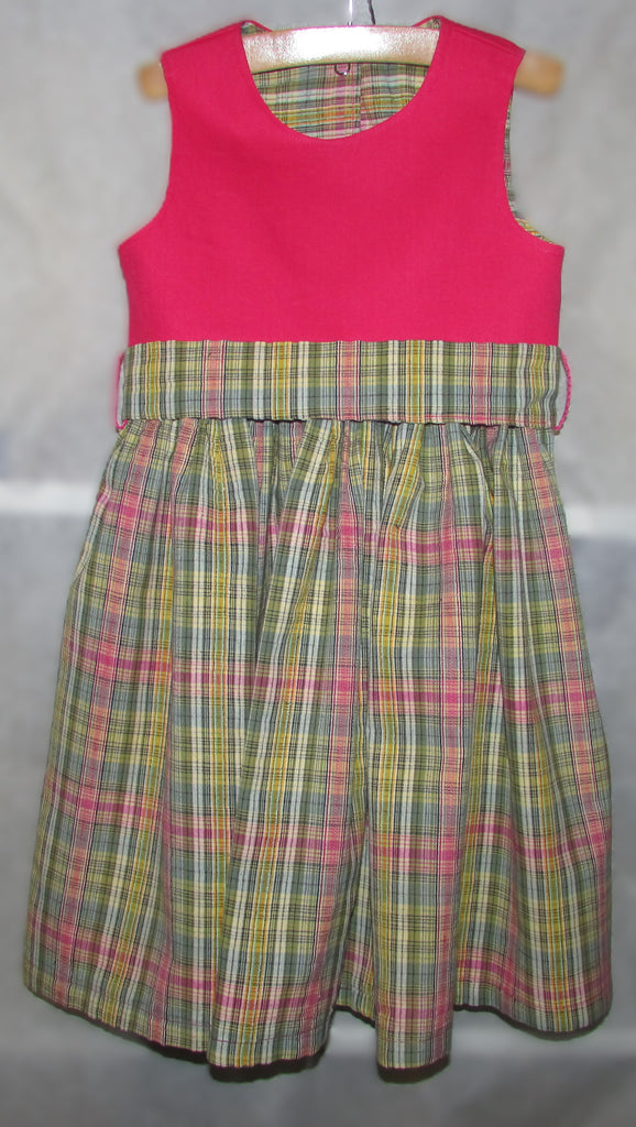 Pink and Plaid Dress Tadpole Apparel Pink and Plaid Dress Tadpole Apparel