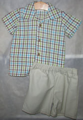 Green and Blue Plaid 2 pc