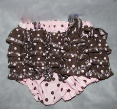 Pink Brown Paisley and Polka Dots