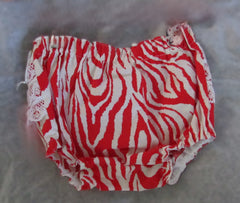 Red White Tiger Stripes Diaper cover