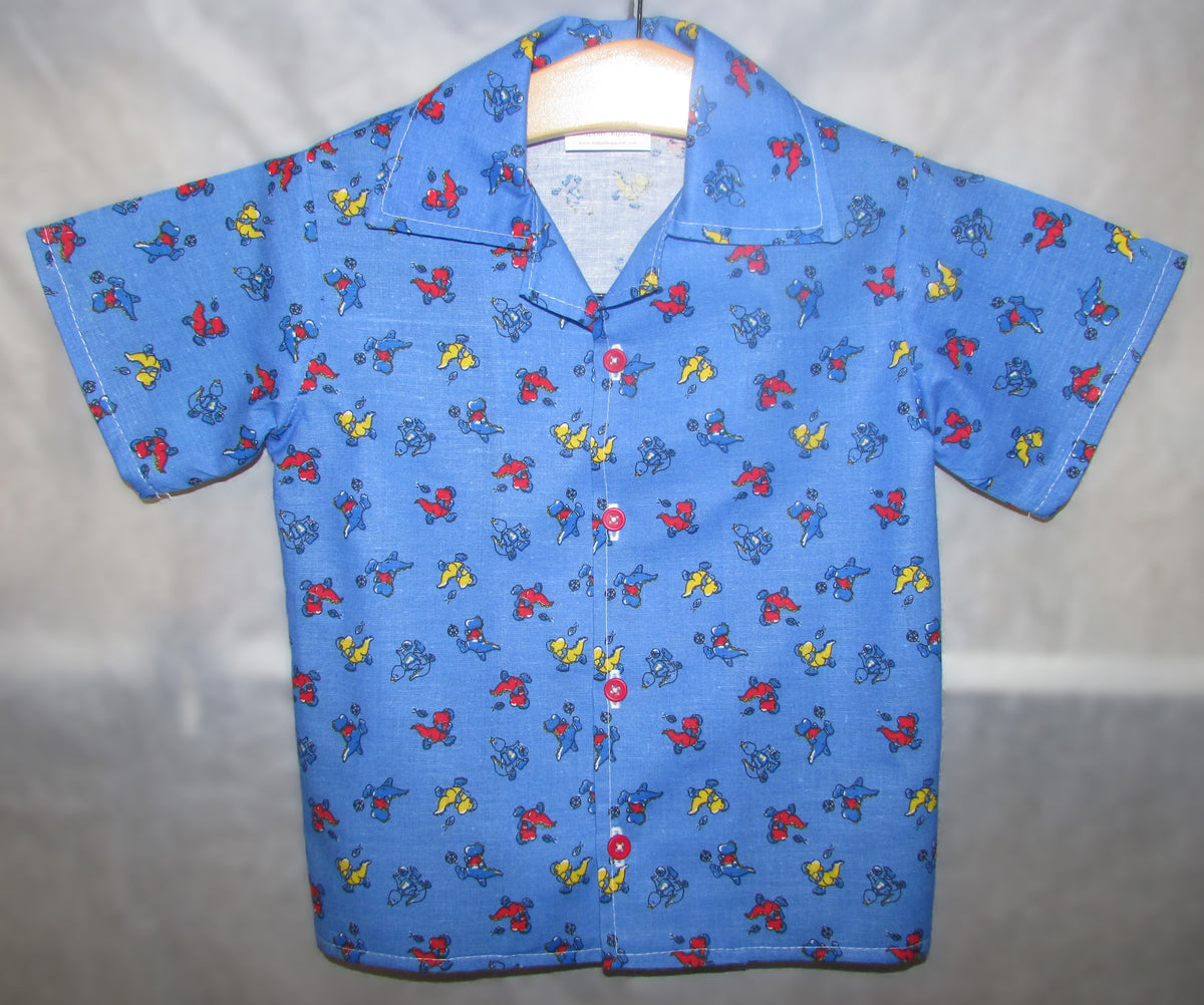 Primary Color Dino Button up